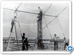 Установка антенн на крыше учебного корпуса техникума