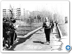 1976 г. Легкоатлетический кросс. Преподаватель Мельников В.