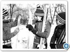 1972 г. Лыжная команда техникума